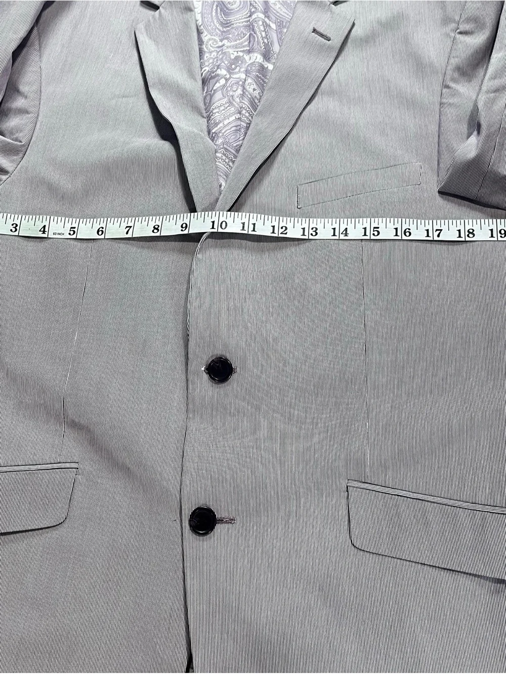 Madison Suit Jacket Sports Coat 2 Button Purple Pinstripe Sz 40R 100% Cotton